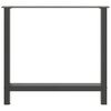 vidaXL Dining Table Legs Anthracite 2 pcs 70x(72-73) cm Steel