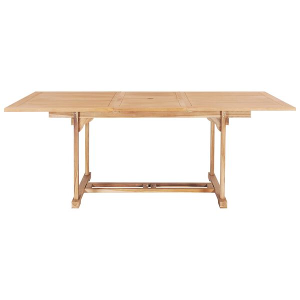 vidaXL Extending Garden Table 150-200x100x75 cm Solid Teak Wood