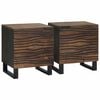 vidaXL Bedside Cabinet 2 pcs Walnut 40 x 33 x 46 cm Solid Acacia wood