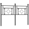 vidaXL Metal Replace Headboard Black 140 cm