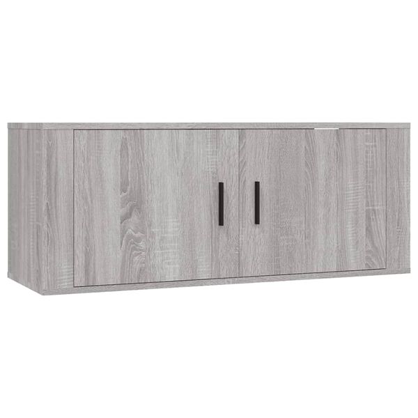 vidaXL 3 Piece TV Cabinet Set Grey Sonoma Engineered Wood