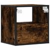 vidaXL Wall-mounted Bedside Cabinet Smoked Oak 40x31x39.5 cm