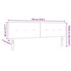 vidaXL Headboard with LED Strip Lights Adjustable Pink 90 cm Velvet