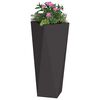 vidaXL Planter 2 pcs Black 30 x 30 x 75 cm Steel