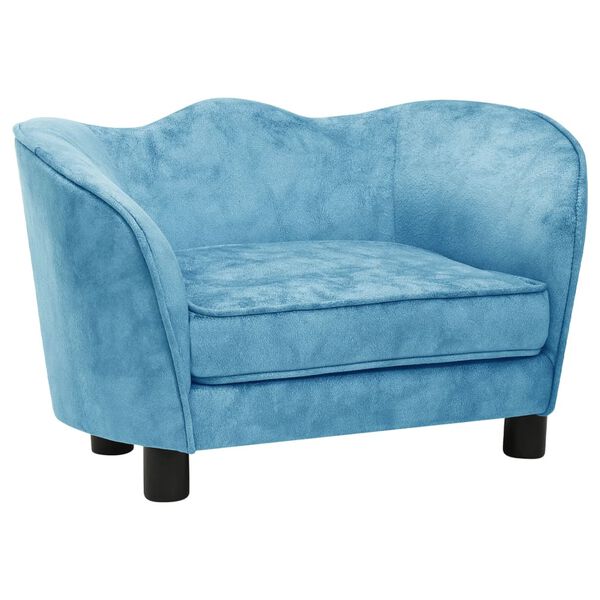 vidaXL Dog Sofa Turquoise 66x43x40 cm Plush