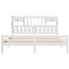 vidaXL Bookcase Bed without Mattress White 180x200 cm Super King Solid Wood Pine