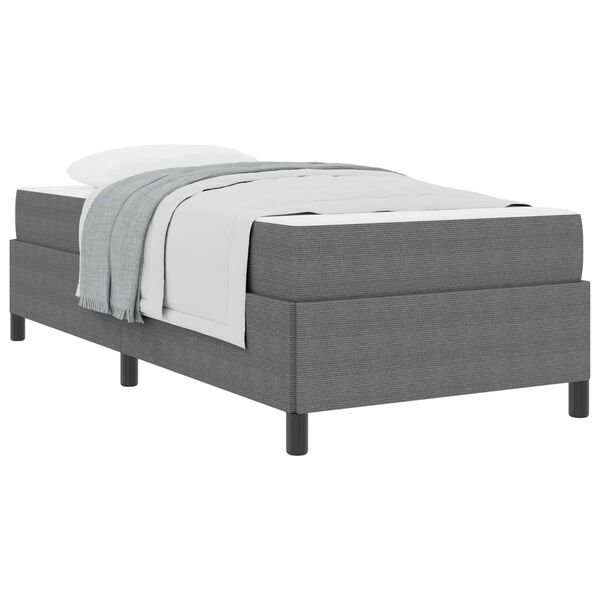 vidaXL Bed Frame with Mattress Light Grey 80 x 200 cm Fabric