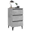 vidaXL Bed Cabinet with Metal Legs 2 pcs Concrete Grey 40x35x69 cm