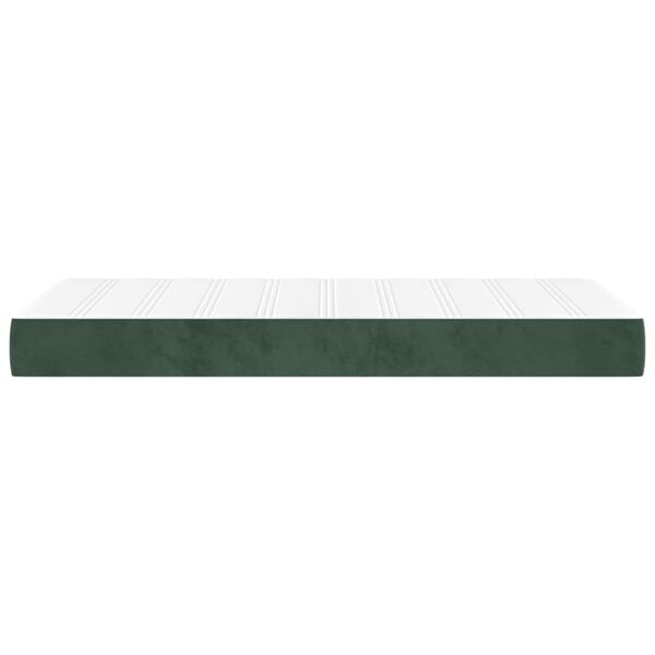 vidaXL Pocket Spring Bed Mattress Dark Green 90x190x20 cm Velvet