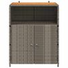 vidaXL Cabinet Grey 70 x 50 x 87 cm Polyester and Roly Ratten