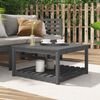 vidaXL Garden Table Grey 82.5x82.5x45 cm Solid Wood Pine