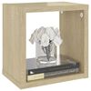 vidaXL Wall Cube Shelves 4 pcs Sonoma Oak 22x15x22 cm