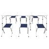 Foldable Camping Table Set with 6 Stools Height Adjustable 180x60cm
