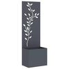 vidaXL Garden Privacy Screen Floral Anthracite 50 x 32 x 150 cm