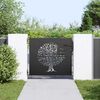 vidaXL Garden Gate with Lock Black 85 x 100 cm Powder-coated steel