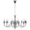 vidaXL Chandelier Silver 12 x E14 Bulbs
