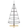 vidaXL Christmas Cone Tree with Stand Black 90 cm Steel