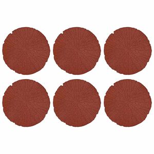 vidaXL Stepping Stone 6 pcs Red &Oslash; 45 x 1.8 cm Rubber
