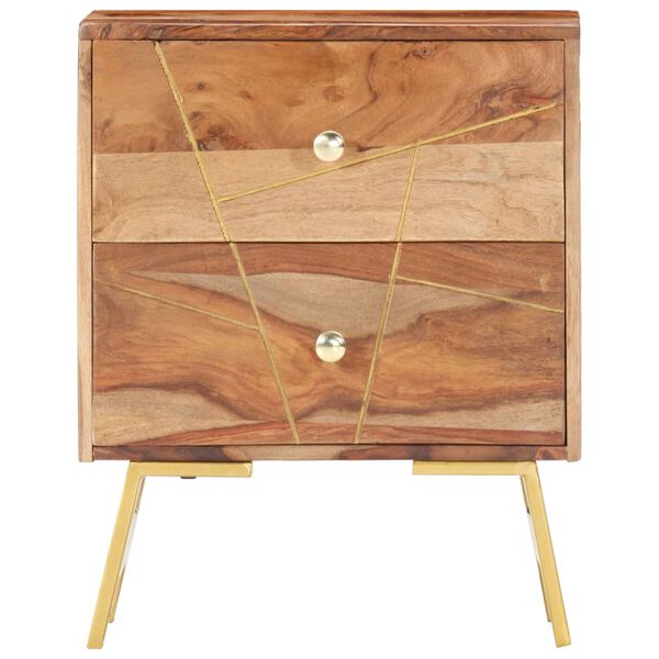 vidaXL Bedside Cabinet 40x30x50 cm Solid Acacia Wood