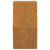 vidaXL Wall Planters 2 pcs Rusty Corten Steel 30x10x25 cm