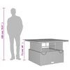 vidaXL Garden Table Grey 110x110x71 cm Poly Rattan and Acacia Wood