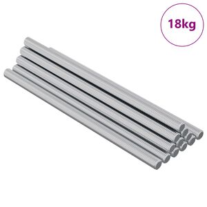 vidaXL Threaded Rod 900 pcs Silver Steel