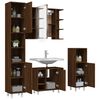 vidaXL 4 Piece Bathroom Cabinet Set Brown Oak Engineered Wood