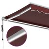 vidaXL Automatic Retractable Awning with LED Burgundy 600x350 cm