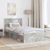 vidaXL Bed Frame Concerte Grey 100 x 200 cm Solid Pine Wood