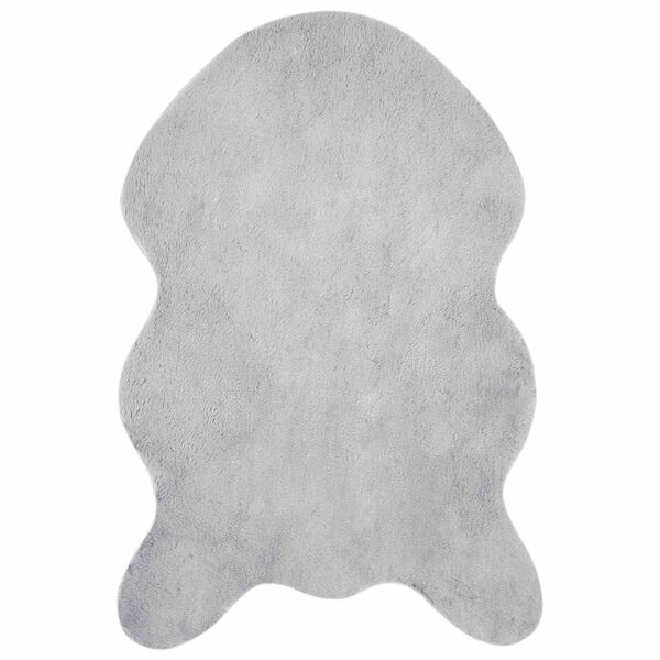 vidaXL Faux Rabbit Fur Rug Olite Grey 80 x 120 cm Polyester