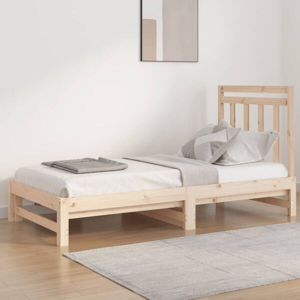 vidaXL Pull-out Day Bed without Mattress 2x(90x190) cm