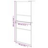 vidaXL Walk-in Shower Wall with Shelf 80x195 cm ESG Glass&Aluminium