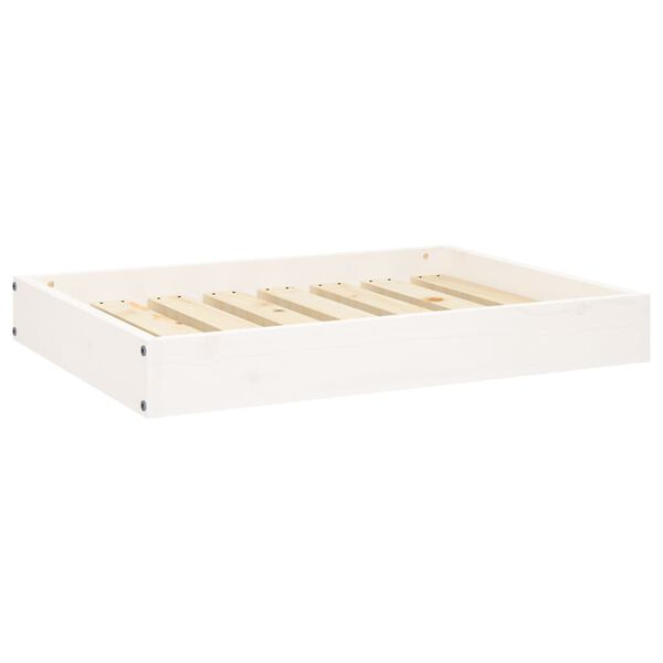 vidaXL Dog Bed White 71.5x54x9 cm Solid Wood Pine