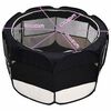 vidaXL Foldable Dog Playpen with Carrying Bag Black 110x110x58 cm