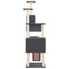 vidaXL Cat Tree with Sisal Scratching Posts Dark Grey 168 cm