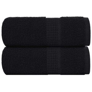 vidaXL Wash Towels "FROGN" 2 pcs Black 30x30 cm 360 gsm