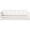 vidaXL Daybed with Drawers without Mattress White 90x190 cm Single Solid Wood