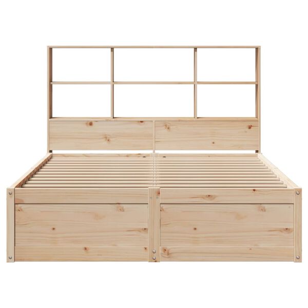 vidaXL Bed Frame without Mattress 135x190 cm Double Solid Wood Pine