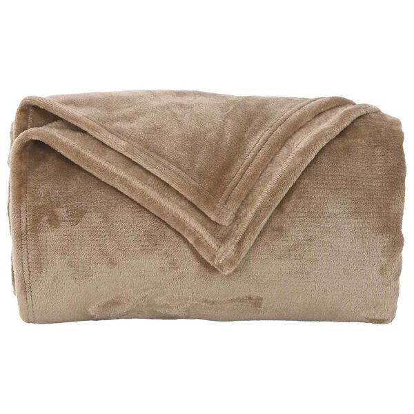 vidaXL Throw Blanket Camel 150 x 200 cm Fleece