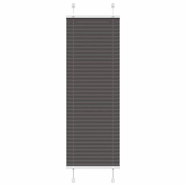 vidaXL Pleated Blind Black 50x100 cm Fabric Width 49.4 cm Polyester