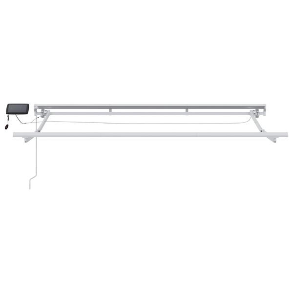 vidaXL Manual Awning Frame with LEDs White 2.5 x 2 m Aluminium