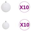vidaXL Artificial Christmas Tree 300 LEDs&Ball Set&Flocked Snow 240 cm