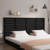 vidaXL Wall Headboard Black 186x3x91.5 cm Solid Wood Pine