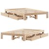 vidaXL Bed Frame without Mattress 135x190 cm Double Solid Wood Pine