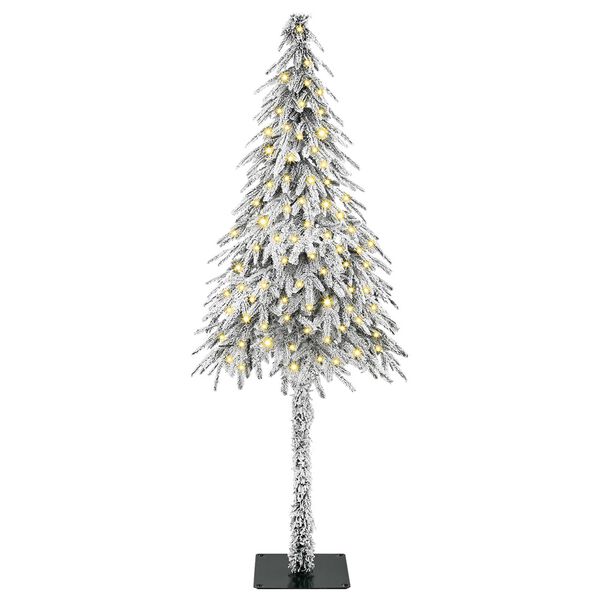 vidaXL Christmas Tree with 150 LEDs White 150 cm PE and Steel