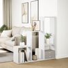 vidaXL Room Divider Bookcase 3-Tier White 123x29x123 cm Engineered Wood