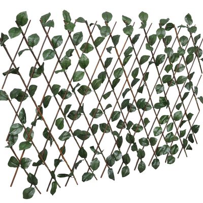 vidaXL Willow Trellis Fences 5 pcs with Artificial Leaves 180x120 cm