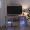 vidaXL Corner LED TV Cabinet Wall-mounted Sonoma Oak 102 x 40 x 50 cm