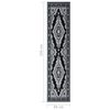 vidaXL Runner Rug BCF Black 60x350 cm