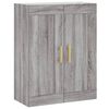 vidaXL Highboard Grey Sonoma 69.5x34x180 cm Engineered Wood